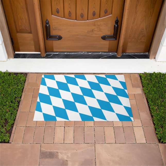 Tapete Padrão de Sinalizador de Diamante da Baviera Azul  (Ar livre)