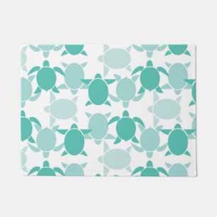 Tapete Padrão de Tartaruga Teal