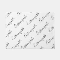 Padrão de Texto de Script Moderno Editável | Preto
