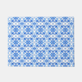 Tapete Padrão de Toile Azul Francês