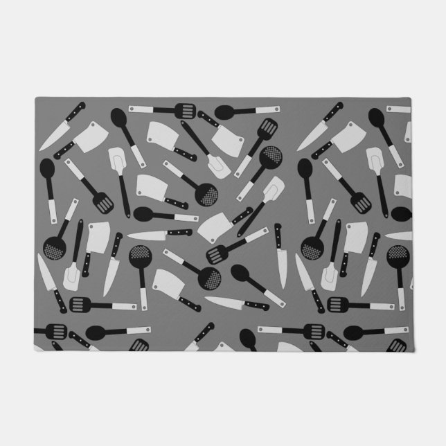 Tapete Padrão de Utensílios de cozinhar (Frente)