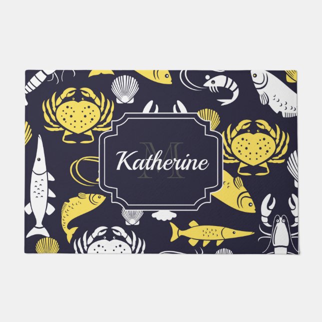 Tapete Padrão de vida no mar (Frente)