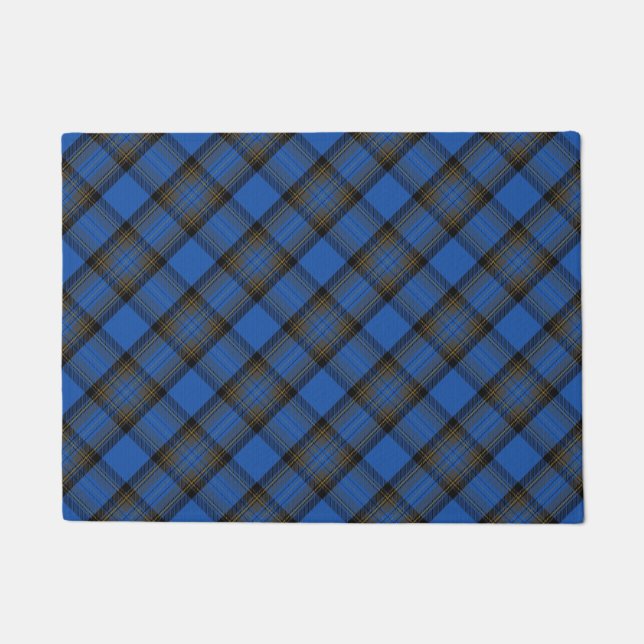 Tapete Padrão de Xadrez de Skye Blue Tartan (Frente)