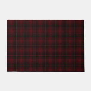 Tapete Padrão De Xadrez De Tartan Escocês Vermelho E Ne