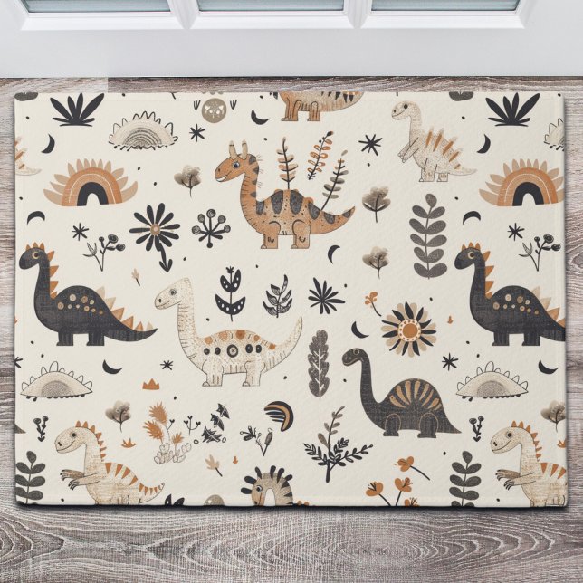 Tapete Padrão do Dinossauro da Selva de Boho (Criador carregado)