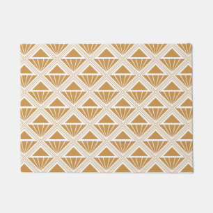 Tapete Padrão Dourado e branco de Deco de Arte com rombos