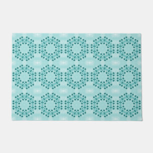 Tapete Padrão Floral, Azul Teal