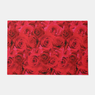 Tapete Padrão Floral de Repetição do Rosa vermelha