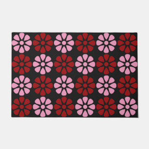 Tapete Padrão floral rosa e vermelho