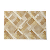 Padrão Geométrico Dourado Abstrato com Metalizado