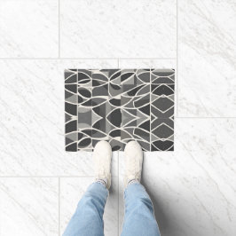Tapete Padrão Geométrico na moda preto-branco