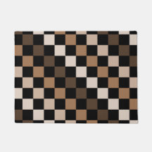 Padrão Gingham Preto-Castanho Verificado