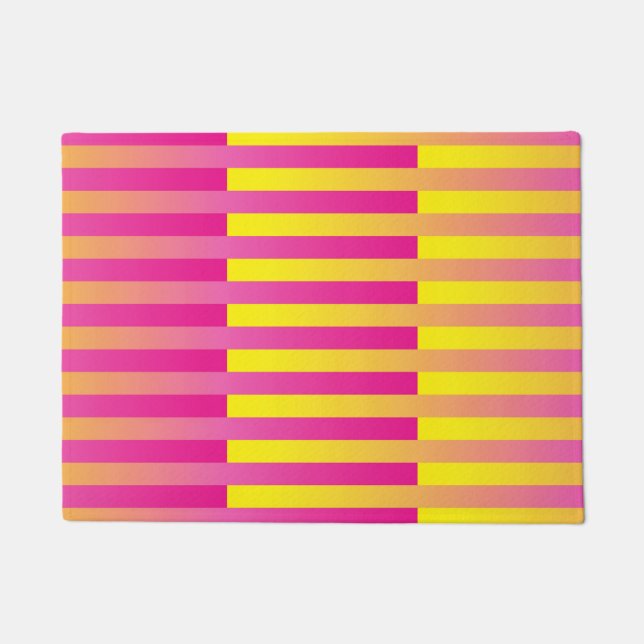 Tapete Padrão Laranja Amarelo Cor-de-Rosa Strike (Frente)