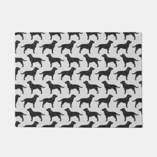 Tapete Padrão Preto Labrador Retriever Silhuettes Cães