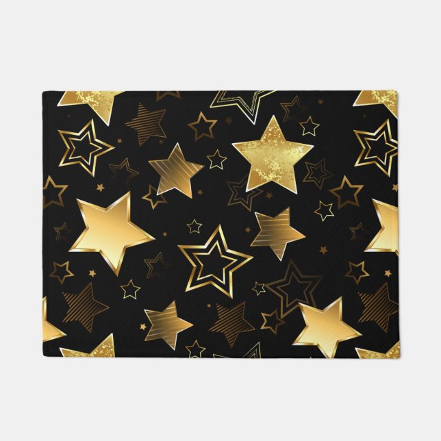 Tapete Padrão sem costura com estrelas de Ouro (Frente)