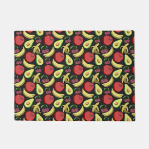 Tapete padrão uniforme de fruta fruta tropical colorida