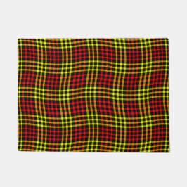 Tapete Padrão Xadrez Seamless Amarelo Vermelho