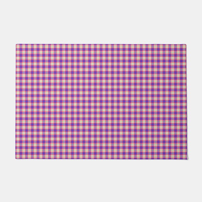 Tapete padrão xadrez tartan (Frente)