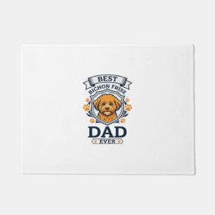 Tapete Pai Bichon Frise Para Sempre Impressões de Pata de