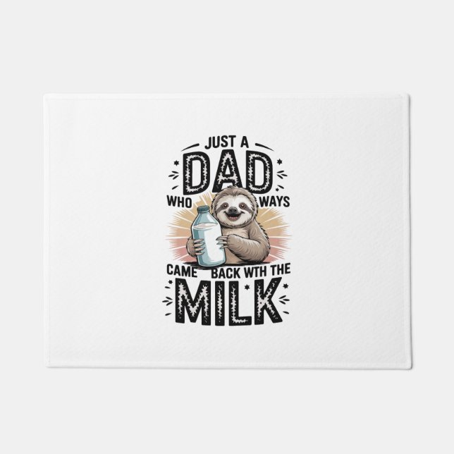 Tapete pai e filho com design- 01 gráfico de preguiça-de- (Frente)