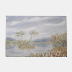 Tapete Paisagem de Aquarela de Árvores de Quarrelha