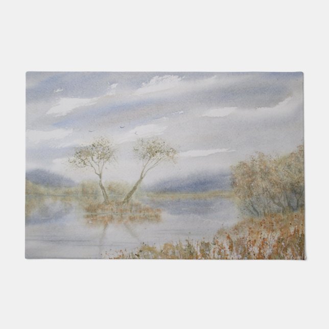 Tapete Paisagem de Aquarelas da Ilha das Árvores de Quare (Frente)