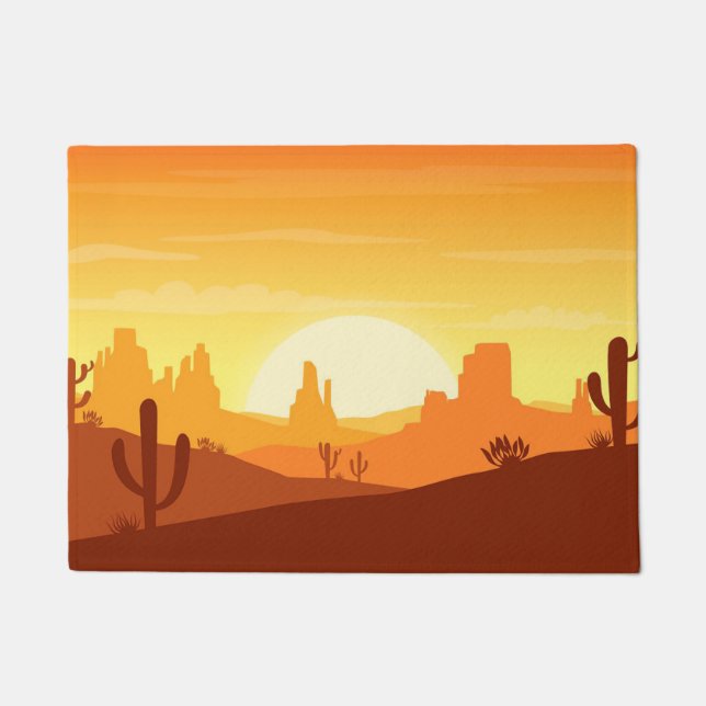 Tapete Paisagem do Deserto de Cactus (Frente)