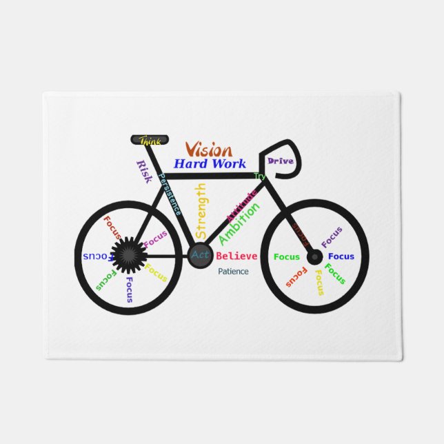 Tapete Palavras Motivacionais, Bicicleta, Bicicleta, Moto (Frente)