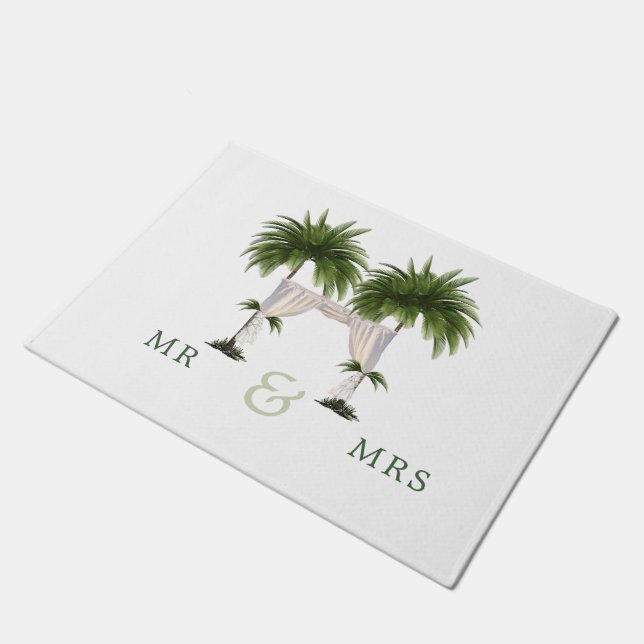 Tapete Palm Tree Elegante Moderno Casamento Chic Momento (Inclinado)
