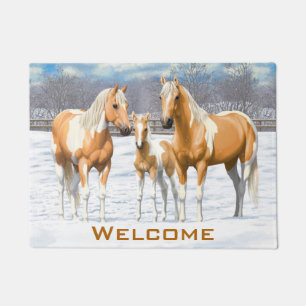 Tapete Palomino Pinto Pintar Cavalos Quarto Na Neve