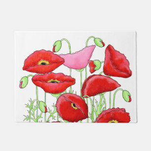 Tapete Papagaios Rosa Vermelhos - Arte - Branco Decorativ