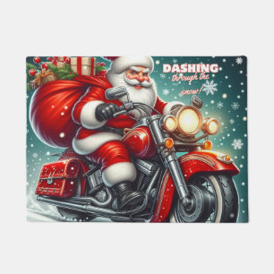 Tapete Papai Noel de moto