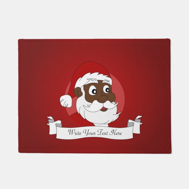 Tapete Papai Noel Negro em Desenho Animado (Frente)