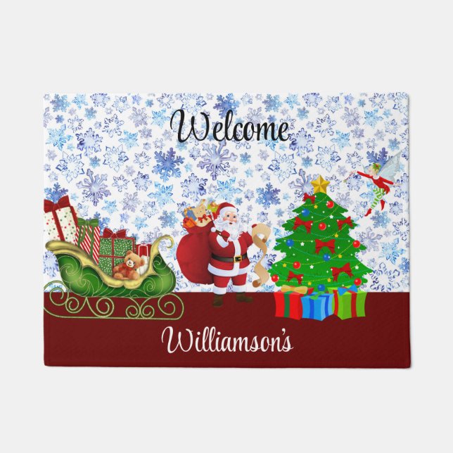 Tapete Papais noeis De Boas-Vindas De Natal São Fazeres D (Frente)