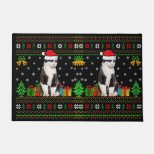 Tapete Papais noeis de Natal Feio de Gato