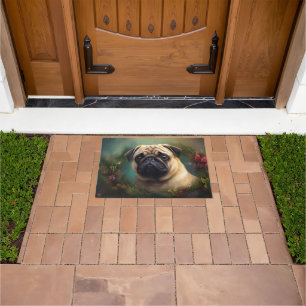 Tapete Papais noeis De Pata Aprovadas: Pug Pawsitivamente