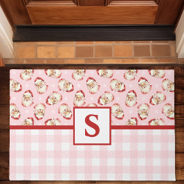 Tapete Papais noeis de Vintage, Gingham Rosa, Monogramas,