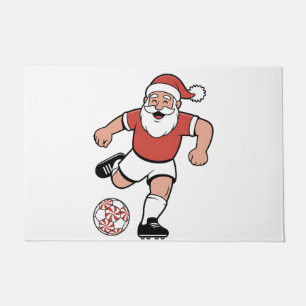 Tapete Papais noeis Jogando Futebol Jogador de Natal Espo