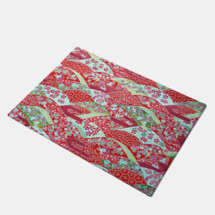 Tapete Papo Vermelho De Arte Japonesa Origami Yuzen Door 