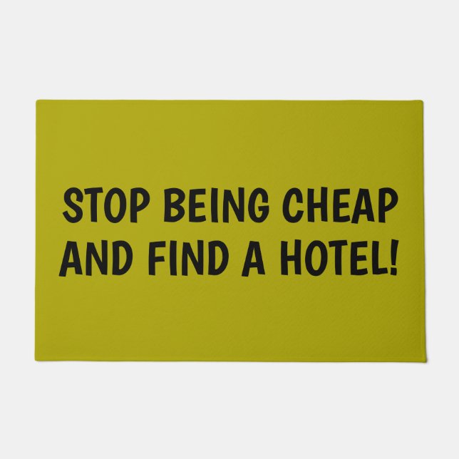 TAPETE PARE DE SER BARATO E ENCONTRE UM HOTEL INDIVÍDUO (Frente)