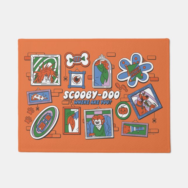 Tapete Parede de Quadros de Halloween do Scooby-Doo (Frente)