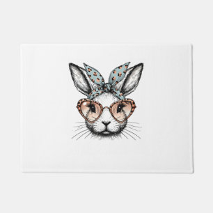 Tapete Páscoa Coelhinha Óculos-leopardo Meninas Bonitas