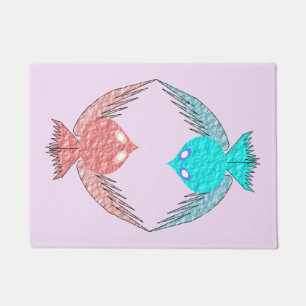 Tapete Pássaros de Amor, Rosa e Azul