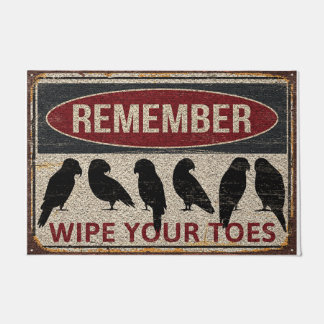 Tapete Pássaros Simples Lembram-Se De Limpar Os Dedos