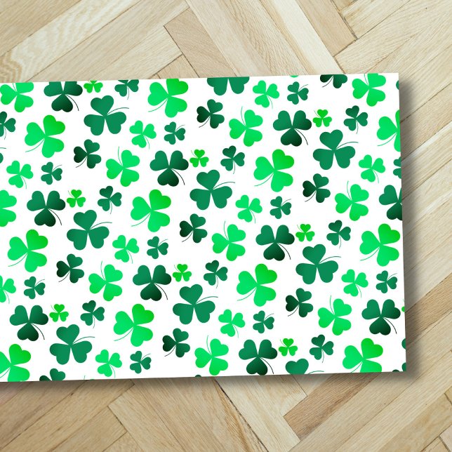 Tapete Pastel Green Shamrock Clover Leaf no Elegante Bran (Criador carregado)