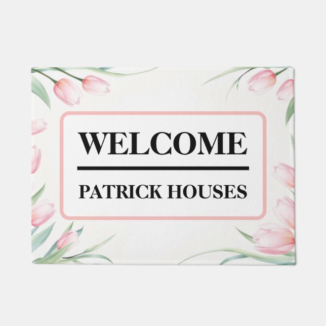 Tapete Pastel Tulip Border Personalized (Frente)