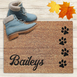 Tapete Pata de Cães Mat Personalizada do Chão