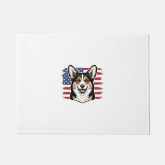 Tapete Patriotic Corgi American Flag Vintage Vector Desig