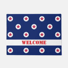 Tapete Patriotic WELCOME Red White Blue Stars USA Modern