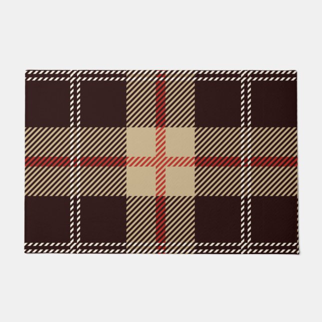 Tapete Patternl Na moda Scottish Geométrico Vintage (Frente)